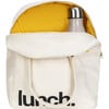 Print Zipper Lunch Bag, 'Lunch' Natural - Lunchbags - 4