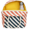 Striped Zipper Lunch Bag, Teal And Apricot - Lunchbags - 4