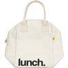 Print Zipper Lunch Bag, 'Lunch' Natural - Lunchbags - 5