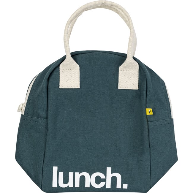 Print Zipper Lunch Bag, 'Lunch' Cypress - Lunchbags - 5