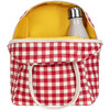 Gingham Zipper Lunch Bag, Red - Lunchbags - 4