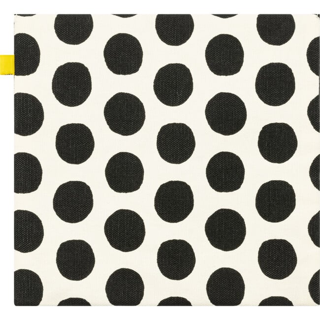 Dots Velcro Flip Snack Bag, Black And White - Lunchbags - 3