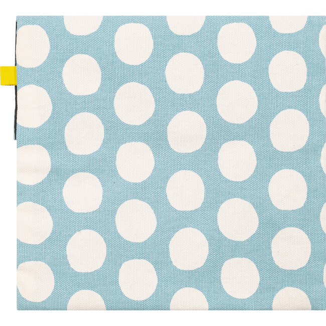 Dots Velcro Flip Snack Bag, Light Blue - Lunchbags - 3