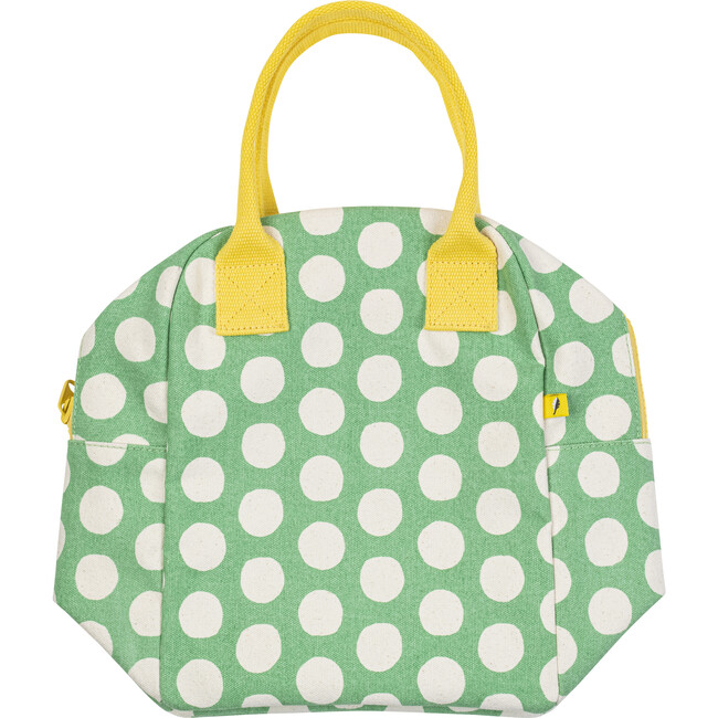 Dots Zipper Lunch Bag, Spring Green - Lunchbags - 5