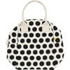 Dots Zipper Lunch Bag, Black And White - Lunchbags - 5