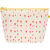 Women's Print Mid Zip Pouch, Hearts - Bags - 1 - thumbnail