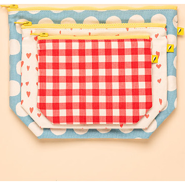 Women's Zip Pouch Set, Happy Prints (Set Of 3) - Bags - 3
