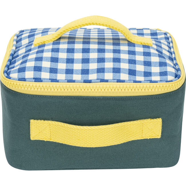Gingham Square Lunch Bag, Blue