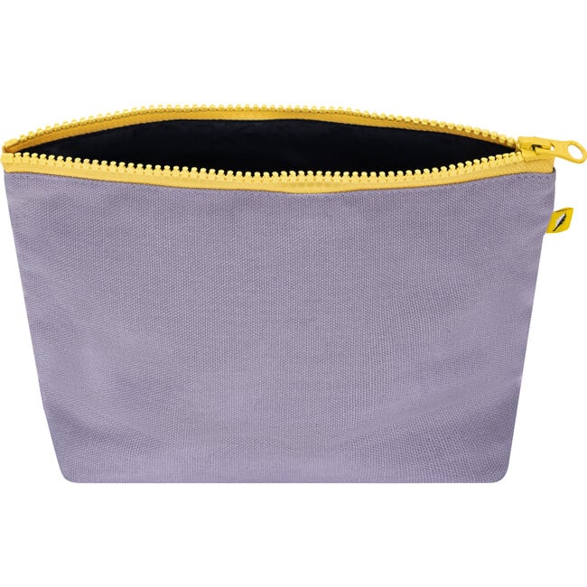 Women's Solid Mid Zip Pouch, Lavender - Bags - 3