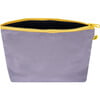 Women's Solid Mid Zip Pouch, Lavender - Bags - 3