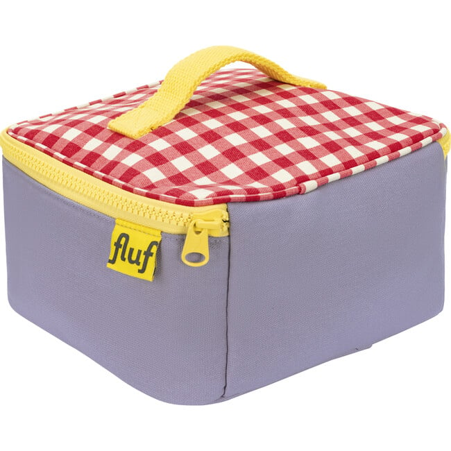 Gingham Square Lunch Bag, Red - Lunchbags - 3