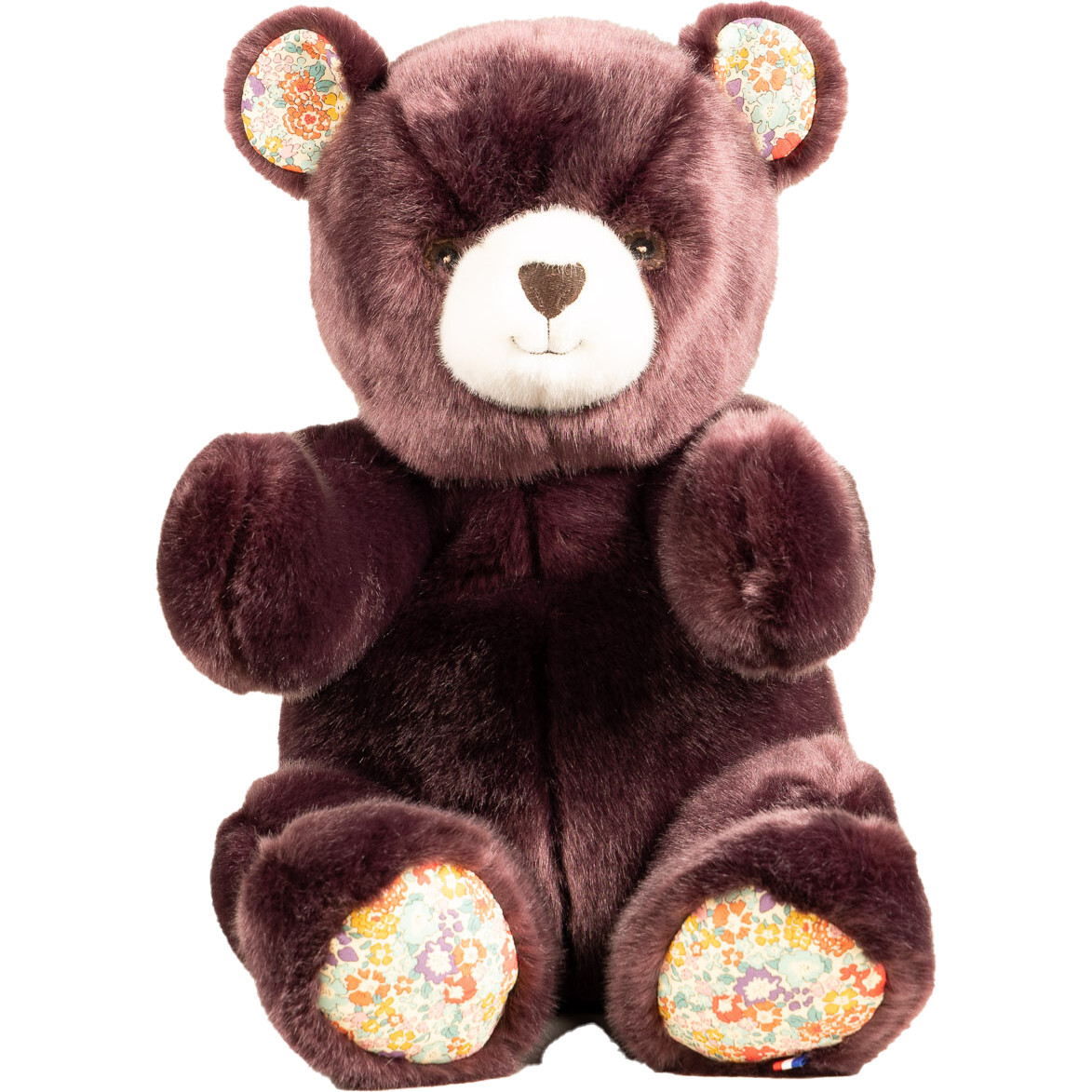 Robert The Bear Large Stuffed Prune With Liberty, Purple And Floral - Plush - 1
