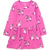 Print Long Sleeve Pocket Dress, Poodle Promenade - Dresses - 1 - thumbnail