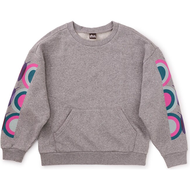 Rainbow Sleeve Kanga Popover, Med Heather Grey - Sweatshirts - 1