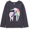 Rainbow Unicorn Graphic Tee, Pepper - T-Shirts - 1 - thumbnail