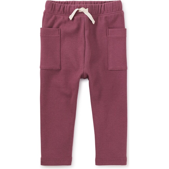 Side Pocket Rib Baby Pants, Cassis
