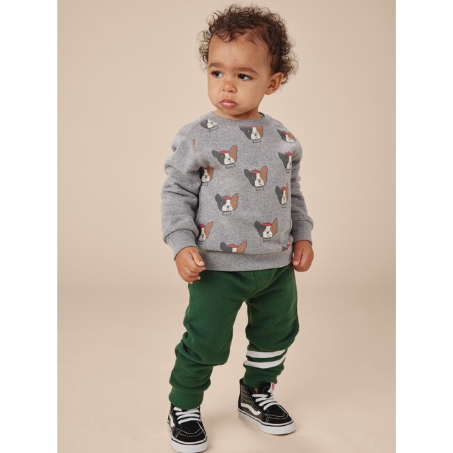 Speedy Striped Baby Joggers, Pineneedle - Pants - 2