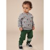 Speedy Striped Baby Joggers, Pineneedle - Pants - 2
