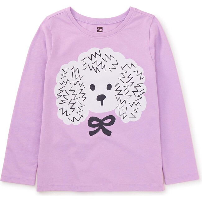 Poodle & Bow Graphic Tee, Sheer Lilac