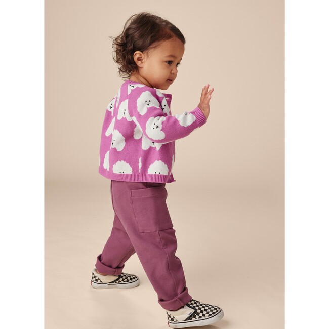 Side Pocket Rib Baby Pants, Cassis - Pants - 2