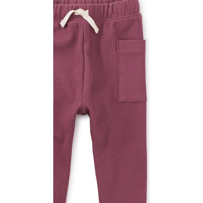 Side Pocket Rib Baby Pants, Cassis - Pants - 3
