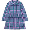 Plaid Collared Long Sleeve Shirtdress, Windowpane - Dresses - 1 - thumbnail