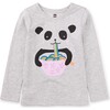 Panda Ramen Graphic Tee, Light Grey Heather - T-Shirts - 1 - thumbnail