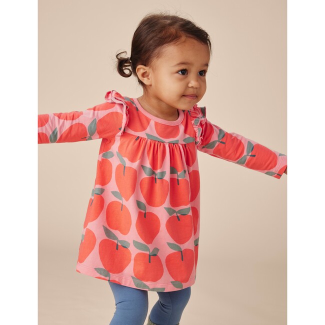 Mighty Mini Print Baby Dress, Normandy Apples - Dresses - 3