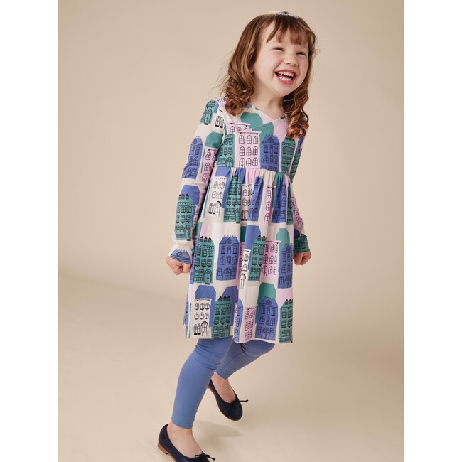 Long Sleeve Wrap Neck Dress, Parisian Homes - Dresses - 2