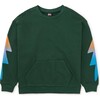 Lightning Sleeve Kanga Popover, Pineneedle - Sweatshirts - 1 - thumbnail