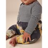 Striped & Floral Print Mix Baby Romper, Impressionist Roses - Rompers - 3