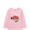 Ladybug Graphic Tee, Honeysuckle Rose - T-Shirts - 1 - thumbnail