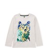 Impressionist Bear Graphic Tee, Ecru - T-Shirts - 1 - thumbnail