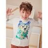 Impressionist Bear Graphic Tee, Ecru - T-Shirts - 2