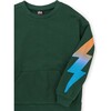 Lightning Sleeve Kanga Popover, Pineneedle - Sweatshirts - 3