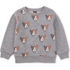 Frenchie Baby Popover, Med Heather Grey - Sweatshirts - 1 - thumbnail