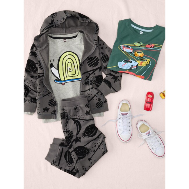 Going Places Print Joggers, Diamant In Space - Pants - 2