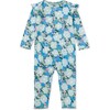 Floral Print Ruffle Shoulder Baby Romper, Monet's Garden - Rompers - 1 - thumbnail