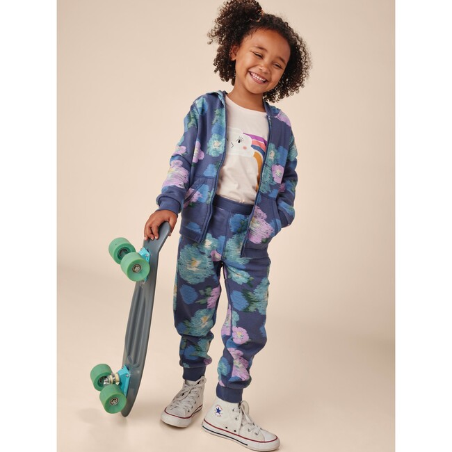 Going Places Print Joggers, Impressionist Roses - Pants - 3