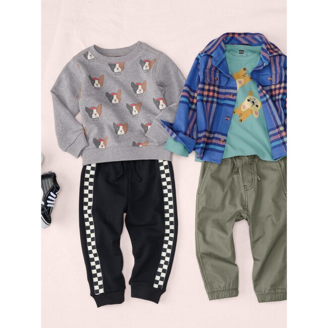 Frenchie Baby Popover, Med Heather Grey - Sweatshirts - 3