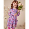 Floral Print Long Sleeve Pocket Dress, Fleur-De-Lis - Dresses - 2