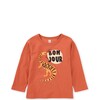 Bonjour Dino Baby Graphic Tee, Copper - T-Shirts - 1 - thumbnail