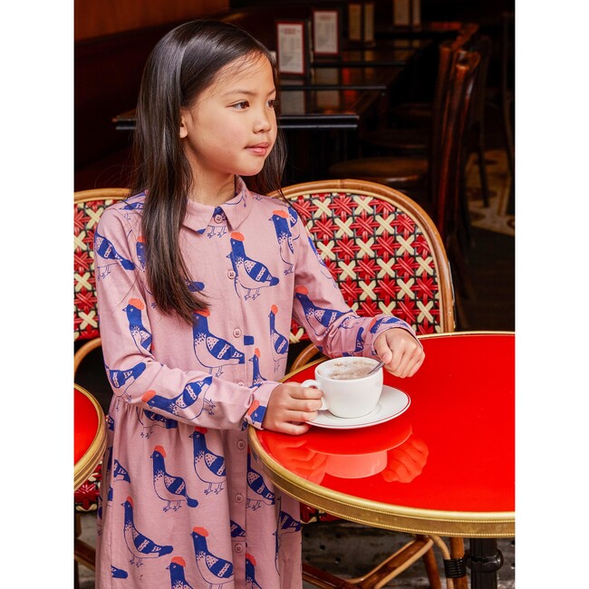 Collared Long Sleeve Shirtdress, Fashion Pigeon - Dresses - 3