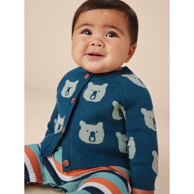 All-Over Print Iconic Baby Cardigan, Brave Bear - Cardigans - 3
