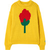 Flower Bull Kids Sweater, Yellow Logo - Sweaters - 1 - thumbnail