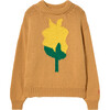 Flower Bull Kids Sweater, Beige Logo - Sweaters - 1 - thumbnail