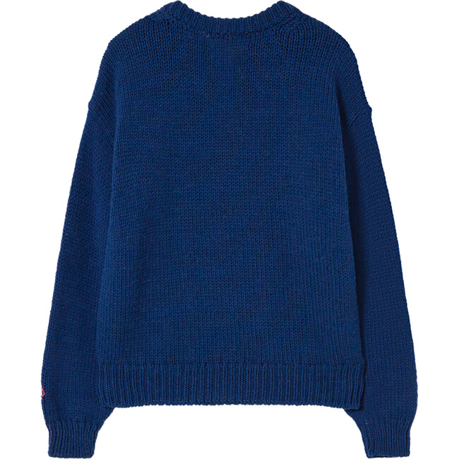 Flower Bull Kids Sweater, Navy Logo - Sweaters - 2