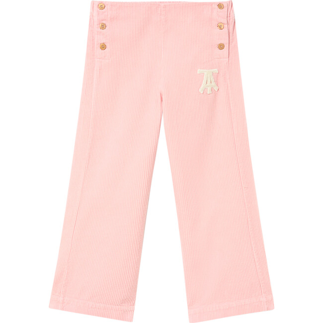 Corduroy Porcupine Kids Pants, Pink