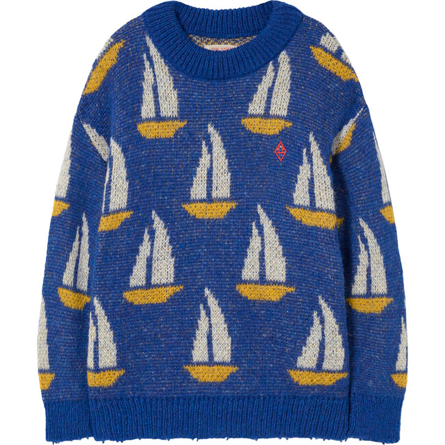Bull Kids Sweater, Blue Logo
