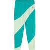 Bicolor Crow Kids Pants, Turquoise - Pants - 1 - thumbnail